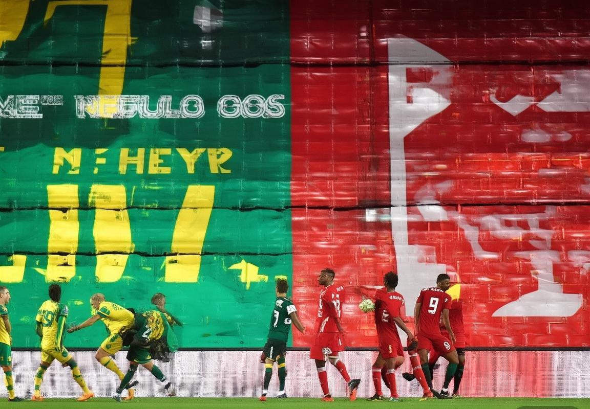 2020英超焦点战：诺维奇城VS利物浦，萨拉赫法比尼奥闪耀制胜(图1)